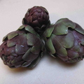 Purple artichokes, steamed, quite tasty